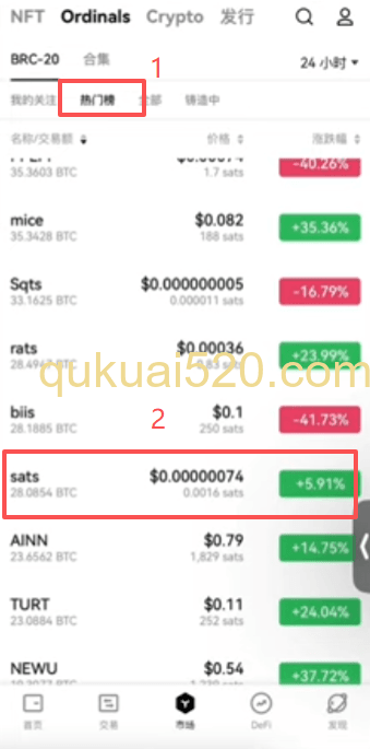 [热门铭文项目列表]