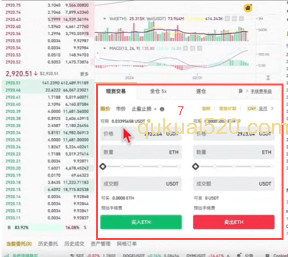 币安现货交易主界面蜡烛图