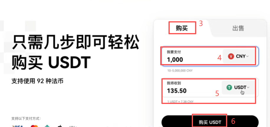 欧易快捷买币页面