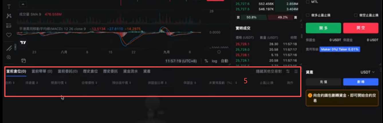 [MEXC合约交易界面]