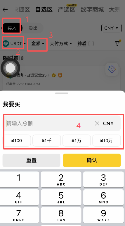 [币种和金额设置界面]