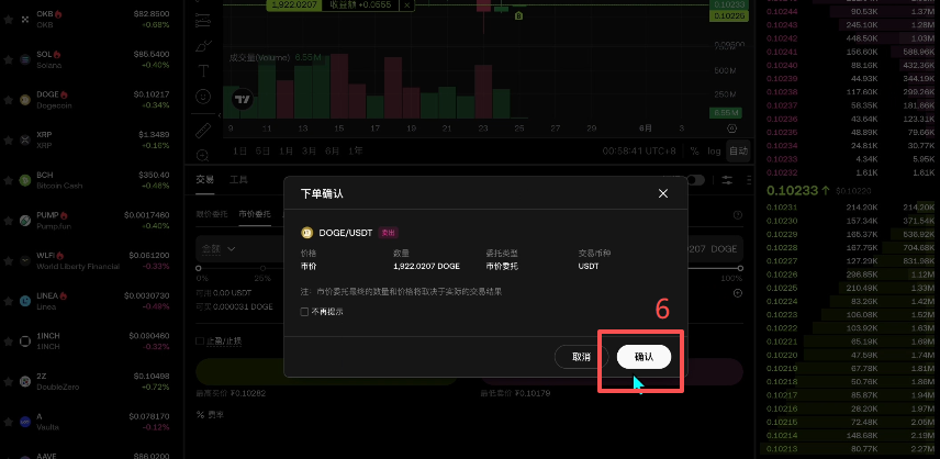 狗狗币卖出操作界面