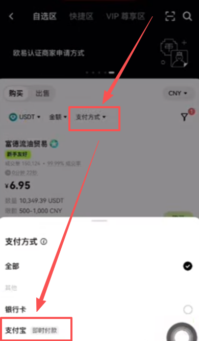 支付方式选择页面