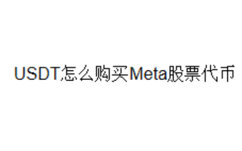 USDT怎么购买Meta股票代币