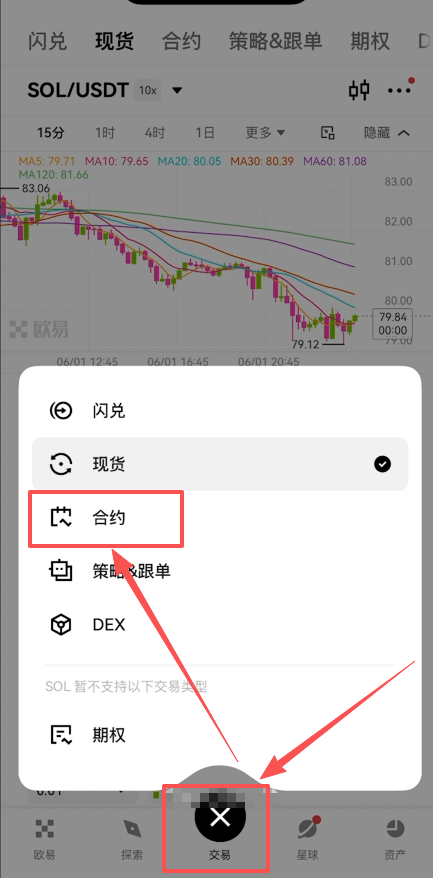 合约交易界面