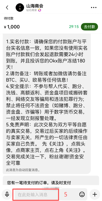 [付款详情和确认界面]