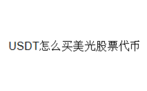 USDT怎么买美光股票代币