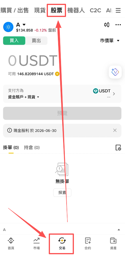 股票功能页面