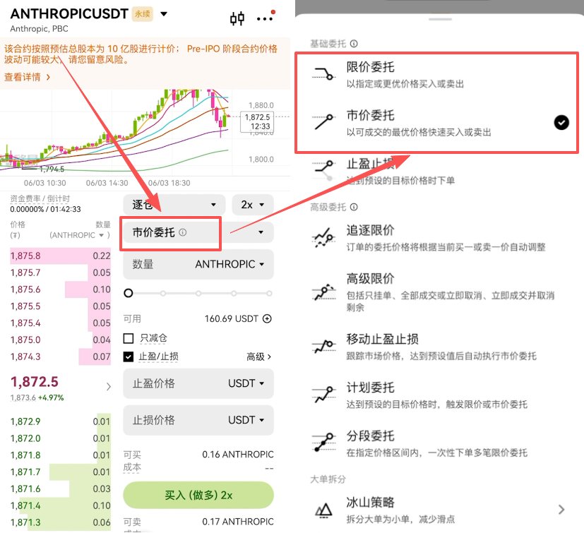 委托方式选择页面