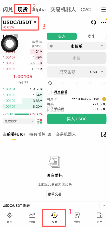 [BTC现货交易界面]