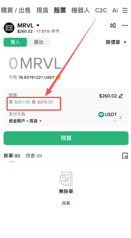 [MRVL股票买卖盘口价格]