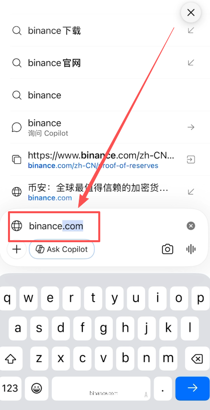 浏览器输入币安官网页面
