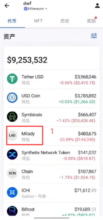 LADY代币数据分析页面