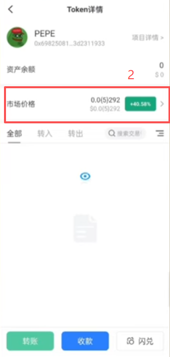[代币K线图界面]