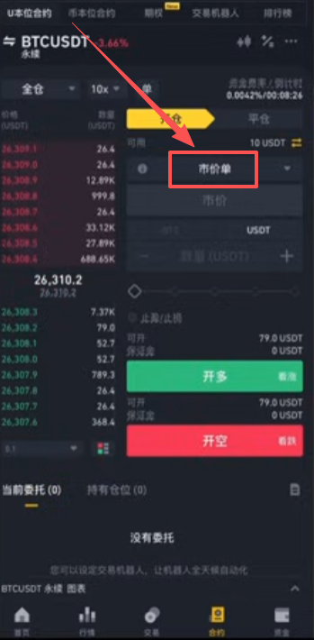 市价单页面