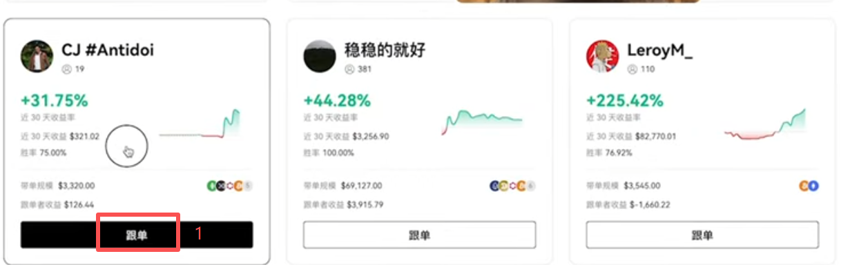 交易员历史带单记录列表