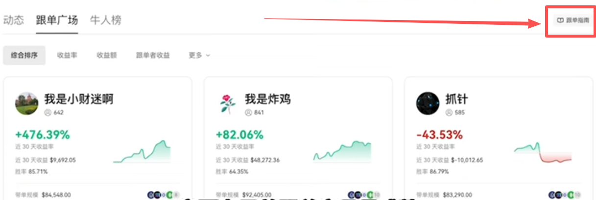 跟单指南按钮页面