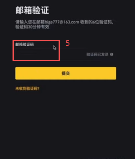 输入注册信息页面