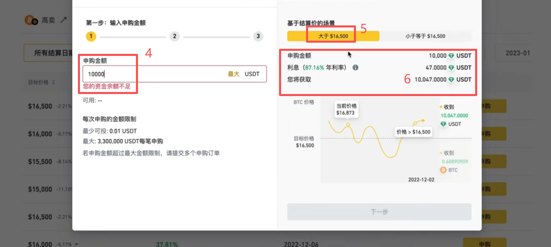 币安双币投资低买结算场景计算器