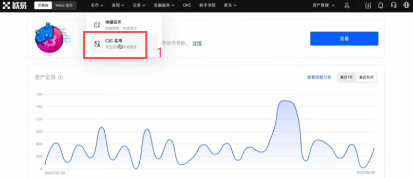 欧易C2C出售选择商家界面