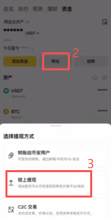 币安链上提现填写地址和网络界面
