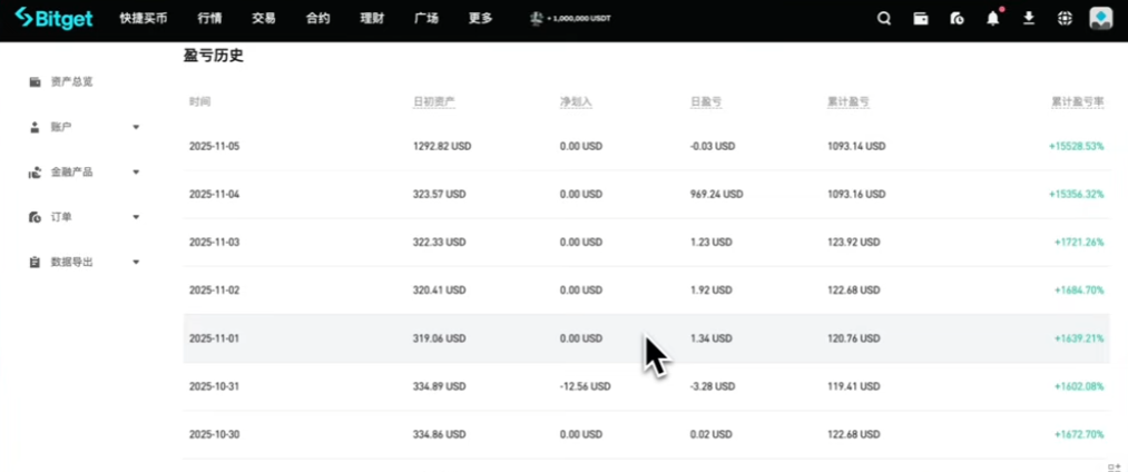 我的Bitget和BACKPACK账户资产截图页面