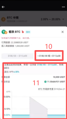 Bitget鲨鱼鳍产品详情页申购界面