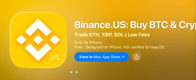阉割版币安APP页面截图