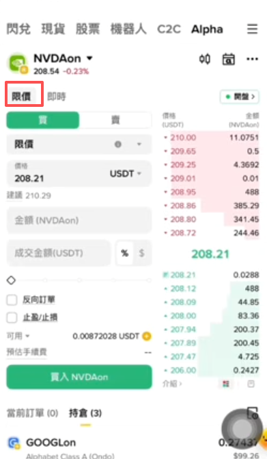 Ondo Finance交易K线图页面