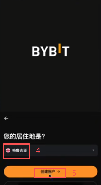 注册页选择居住地输入GEO界面