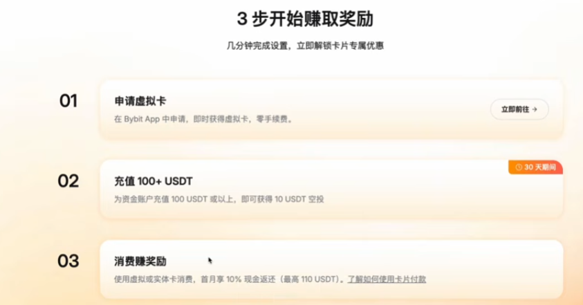 Bybit福利中心新客活动列表界面