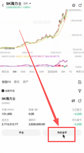 平仓操作页面