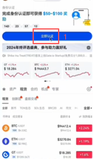 Gate身份认证提交审核界面