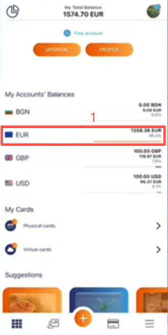 MyFin欧元账户充值入口界面