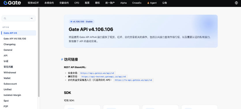 Gate API管理页面入口