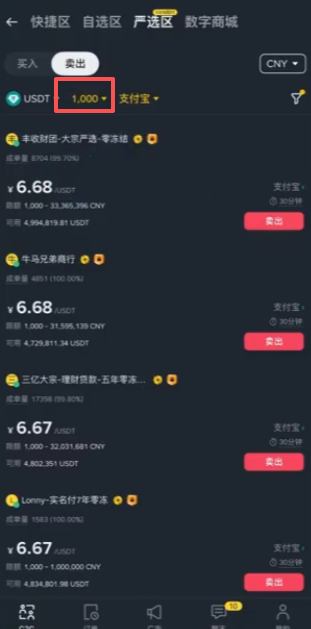 严选区三种金额测试页面