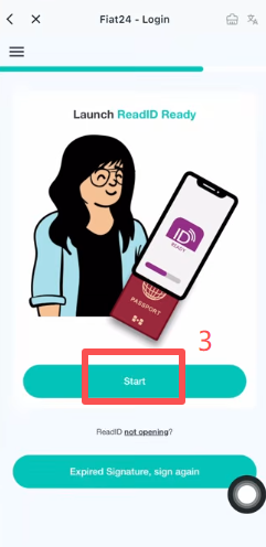 ReadID APP护照NFC读取操作界面