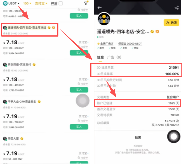 查看商家详情页面