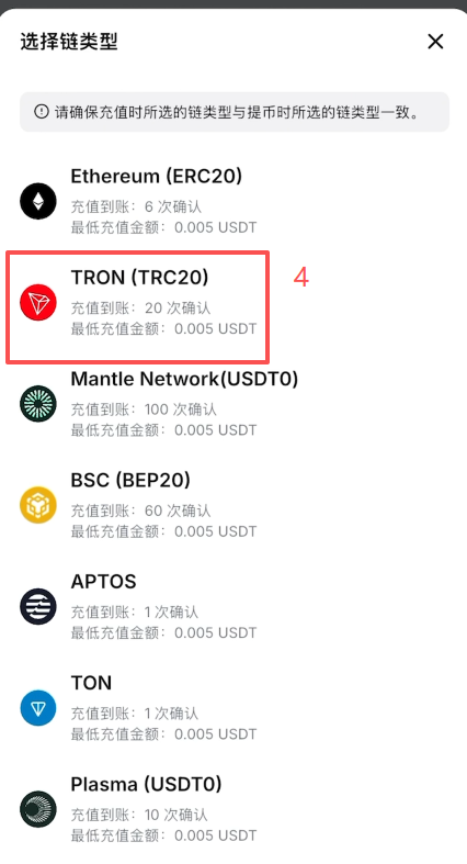 Bybit首页点击充值按钮界面