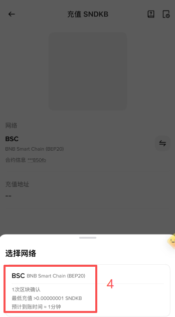 闪迪发回到币安交易平台操作页面
