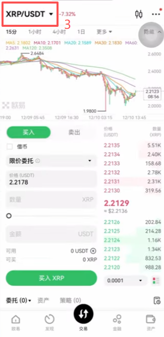 欧易资金账户转交易账户操作页面