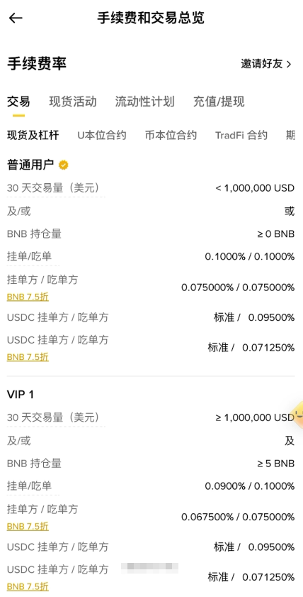 币安手续费率页BNB折扣开关位置