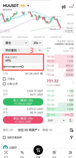 开仓数量输入框与单位切换
