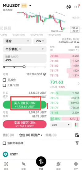 点击「买入做多」确认弹窗