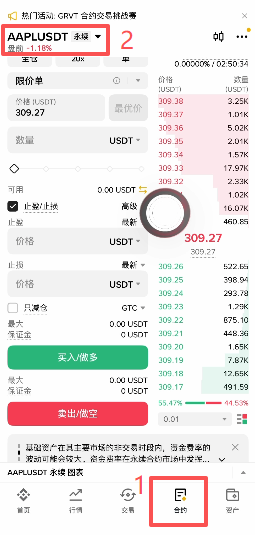 币安合约页面U本位合约TradFi板块