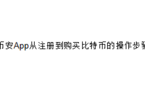 币安App从注册到购买比特币的操作步骤