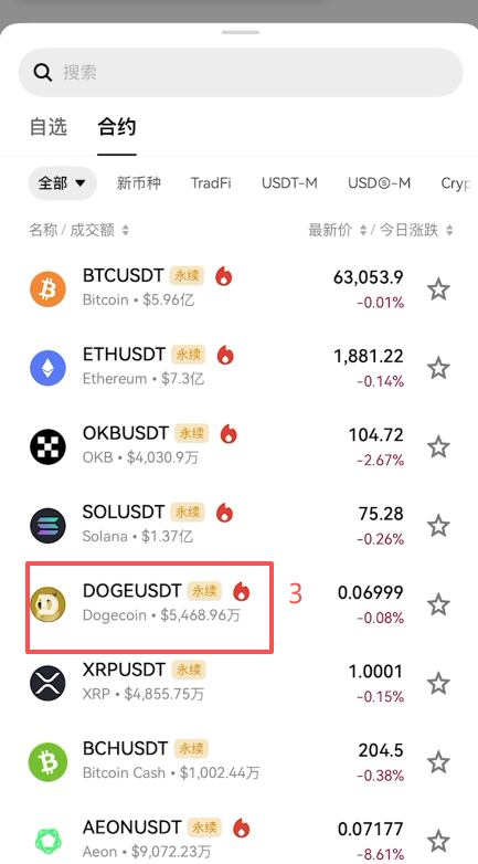 AI策略页面显示狗狗币回测年化收益和策略类型选择