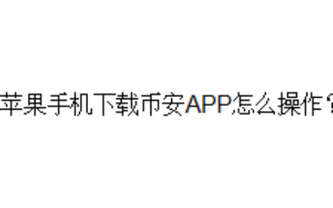 苹果手机下载币安APP怎么操作？