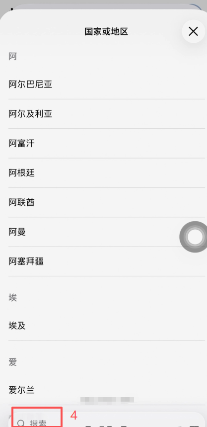 App Store个人资料国家地区选择香港界面