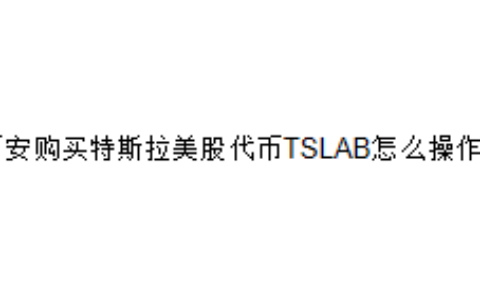 币安购买特斯拉美股代币TSLAB怎么操作？